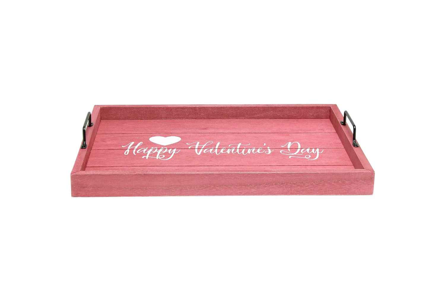 12" Dark Pink Serving Tray With Handles