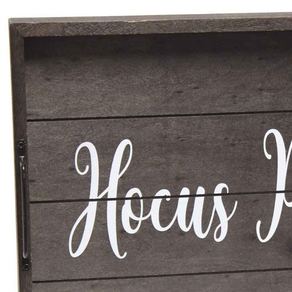 16" Black And White Hocus Pocus Halloween Serving Tray With Handles