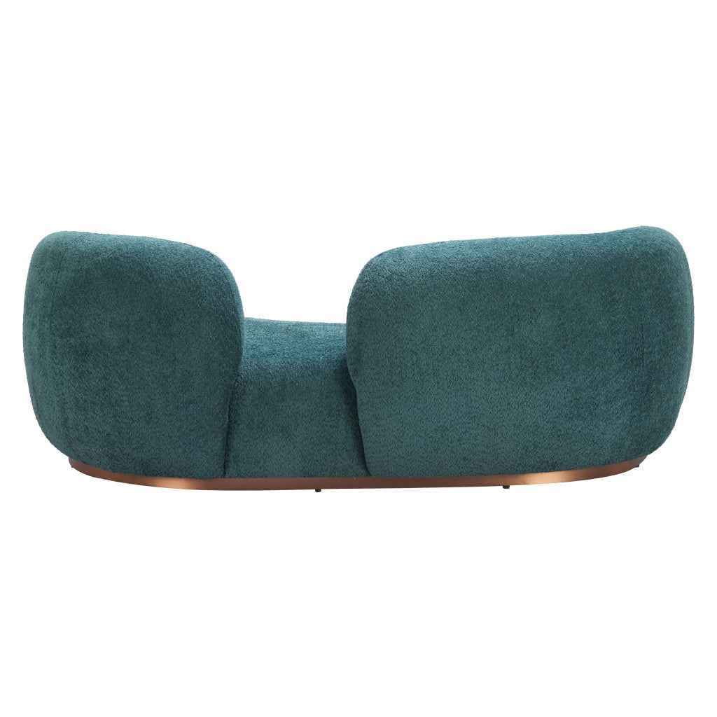 87" Teal Blue Sofa With Legs