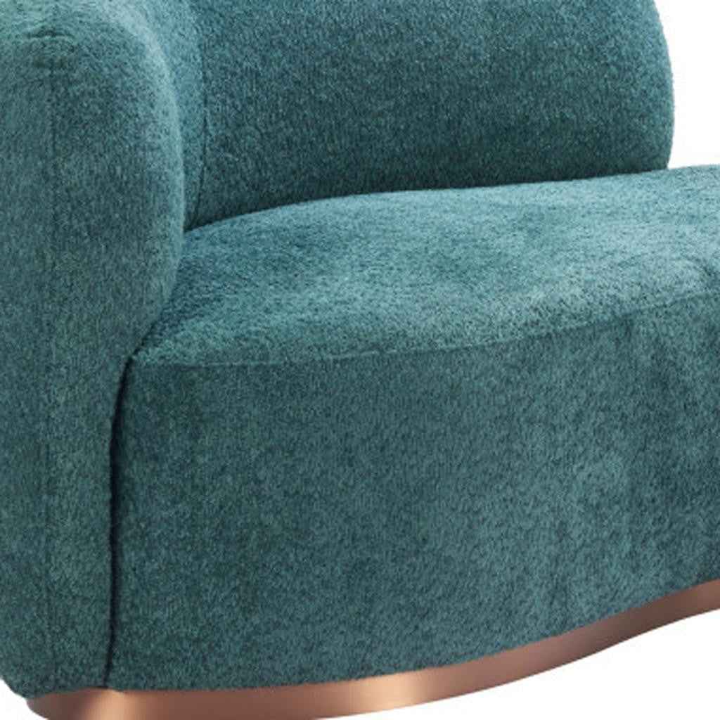 87" Teal Blue Sofa With Legs
