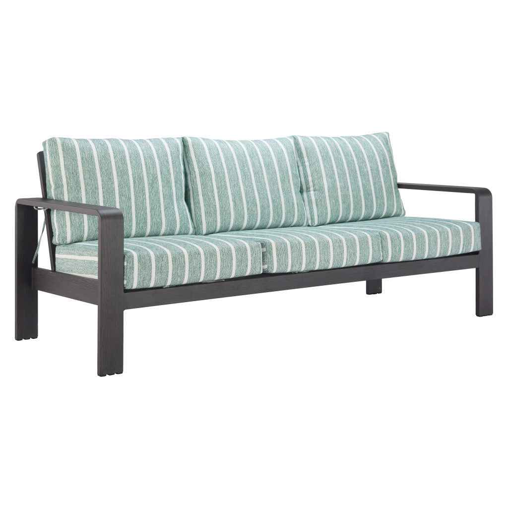 83" Green Polypropylene Sofa