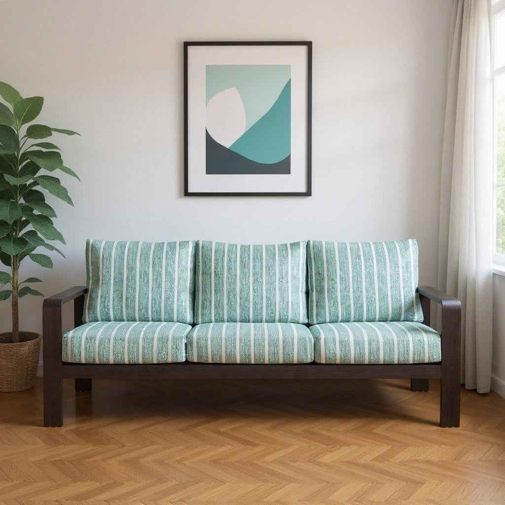 83" Green Polypropylene Sofa