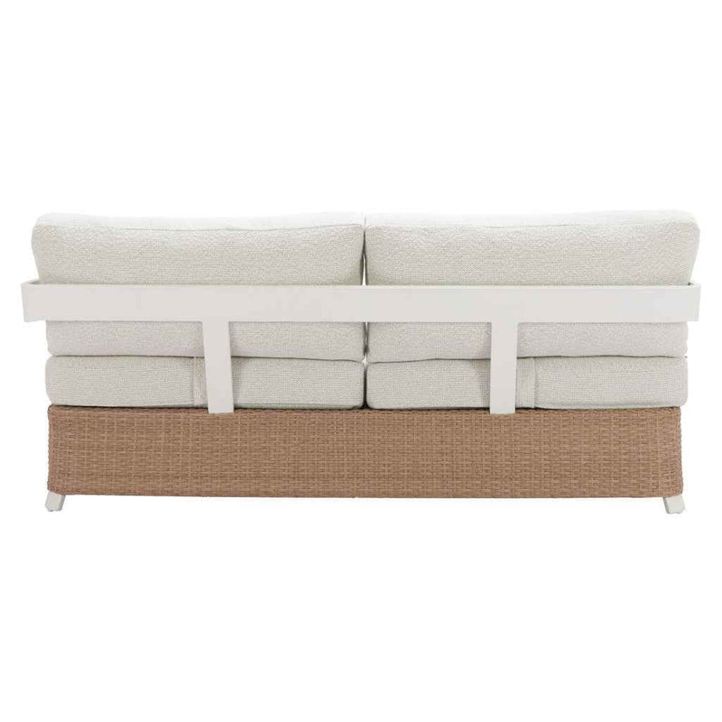 73" White Polypropylene Sofa