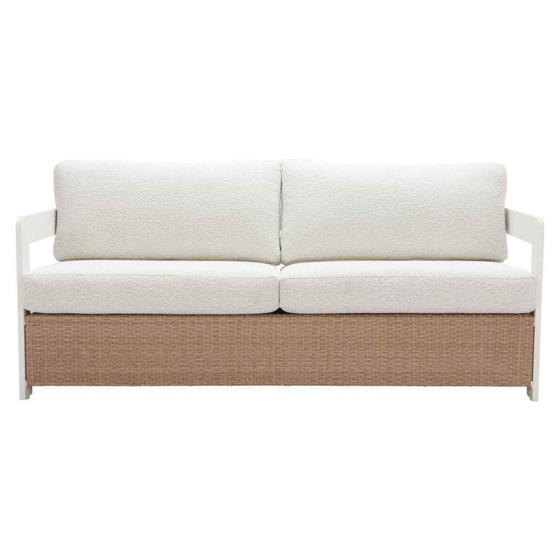 73" White Polypropylene Sofa