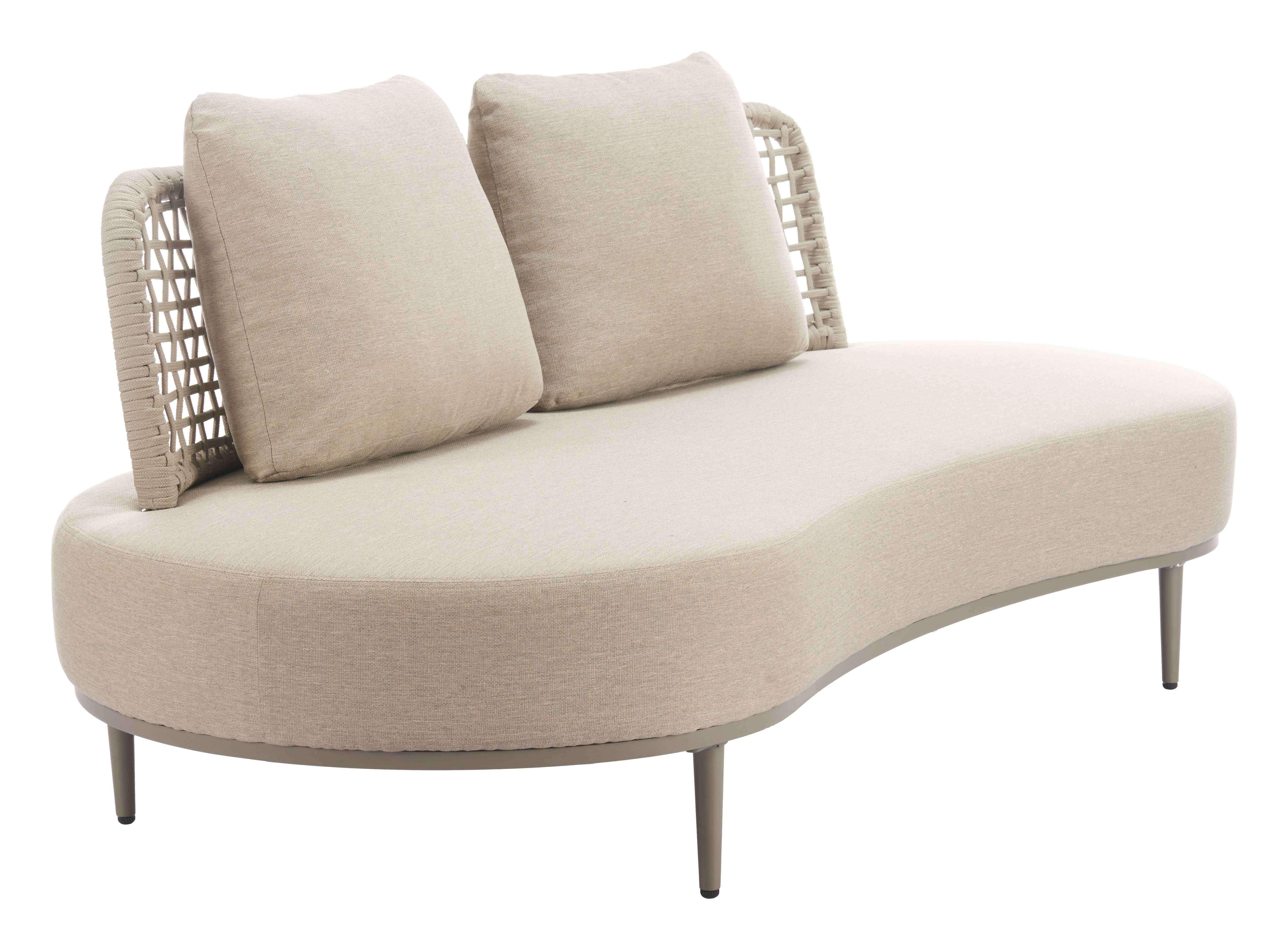 75" Beige Polypropylene Sofa