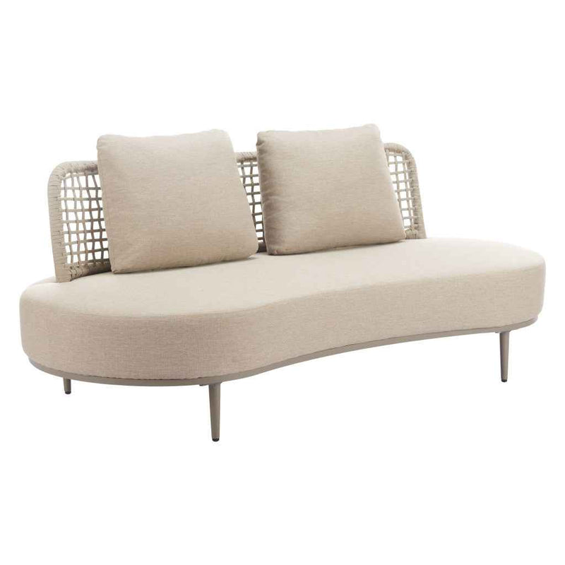 75" Beige Polypropylene Sofa