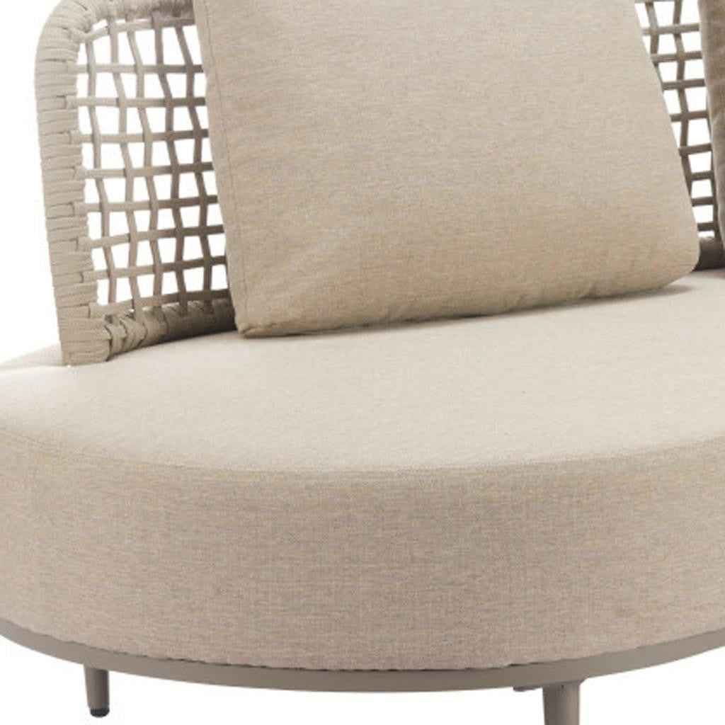 75" Beige Polypropylene Sofa