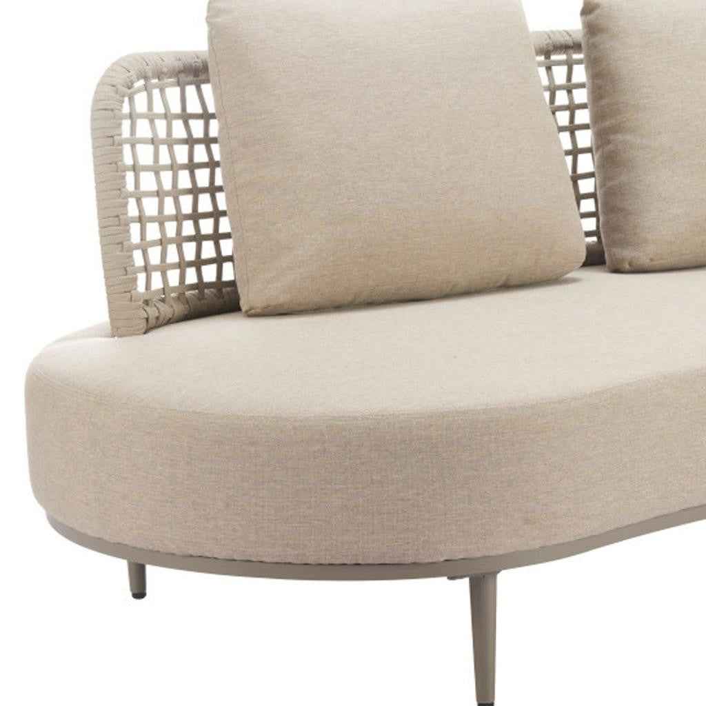 75" Beige Polypropylene Sofa