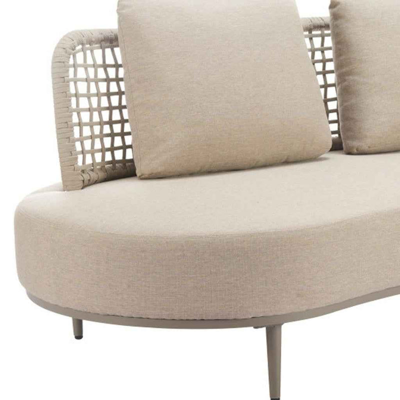 75" Beige Polypropylene Sofa