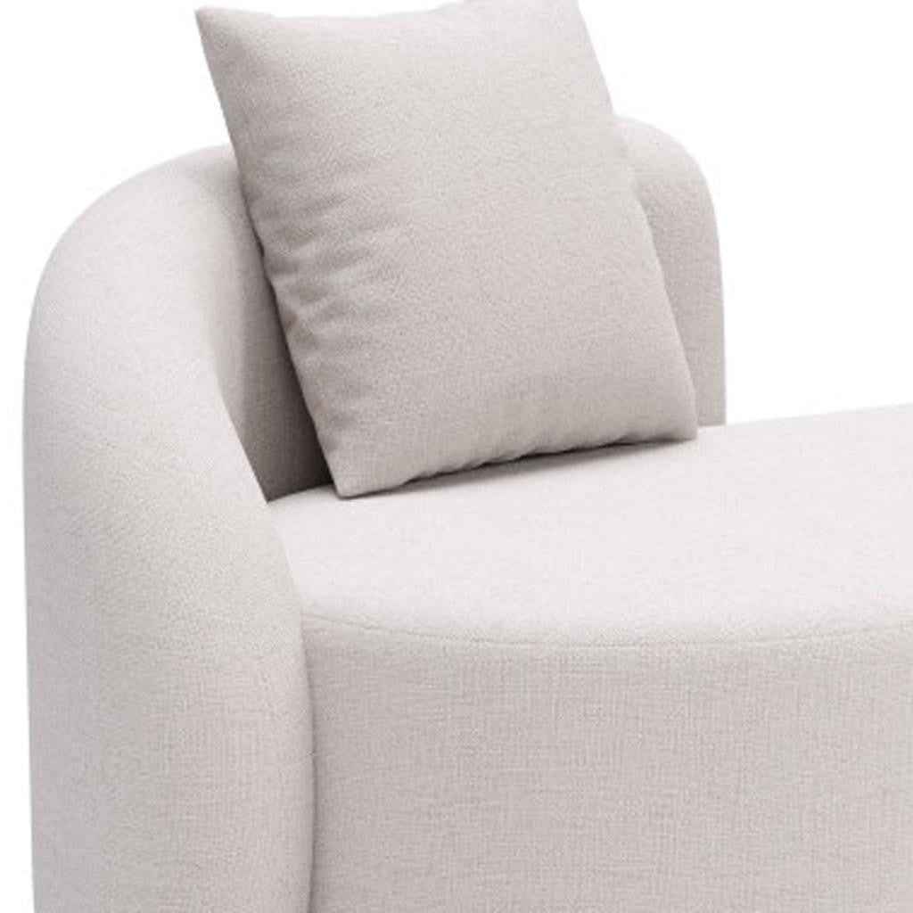 91" Beige Polypropylene Sofa