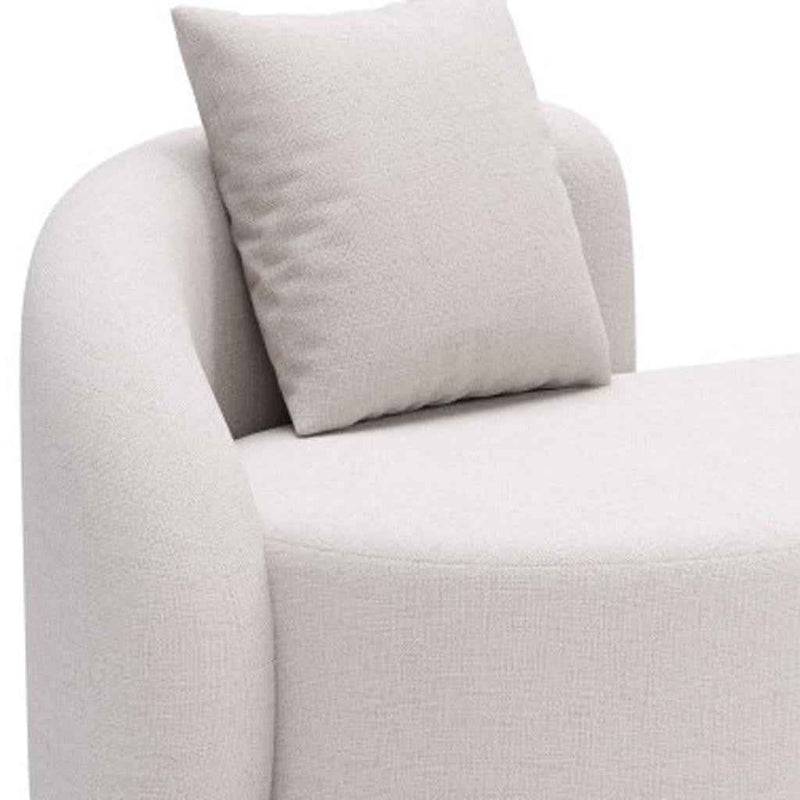 91" Beige Polypropylene Sofa