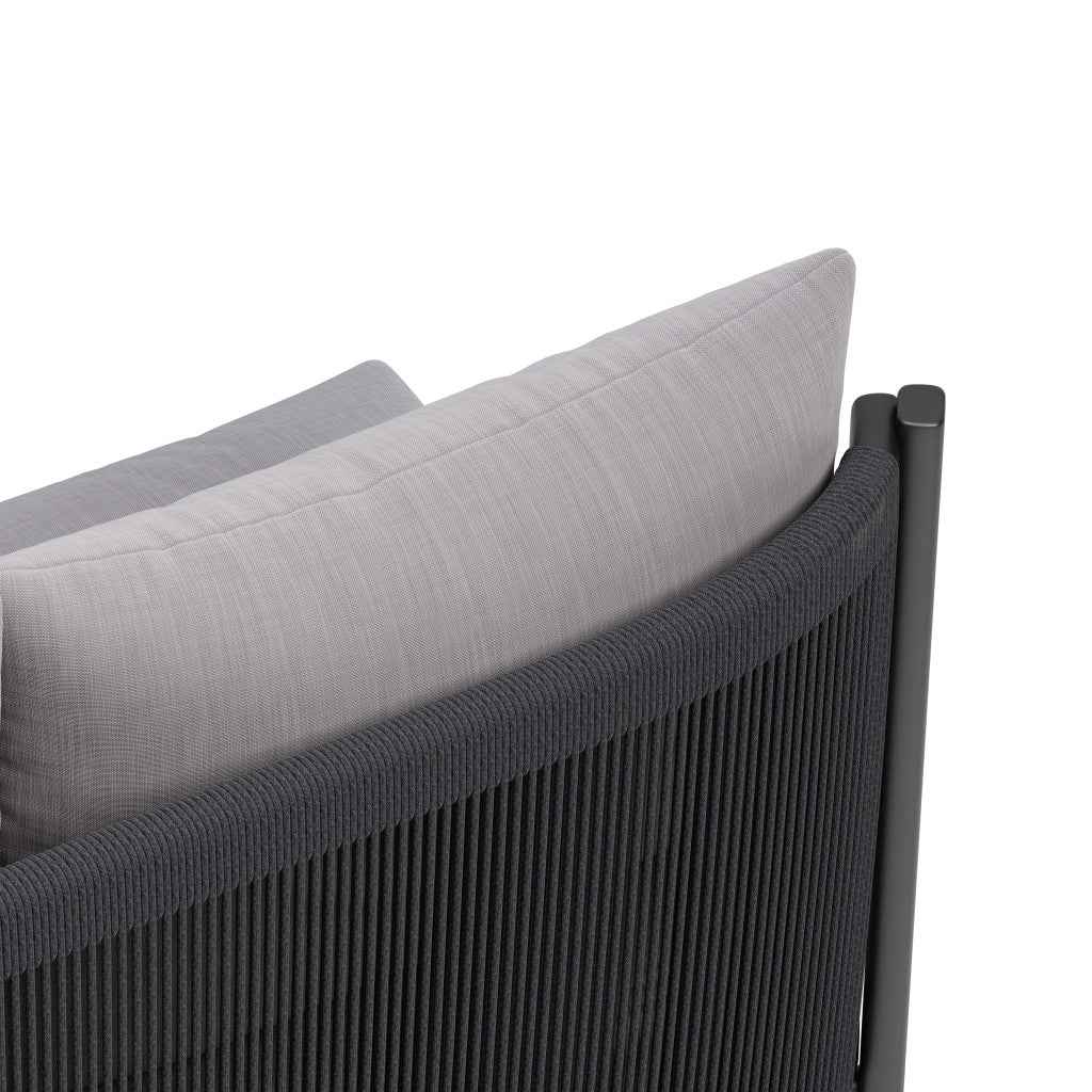 78" Gray Polypropylene Sofa