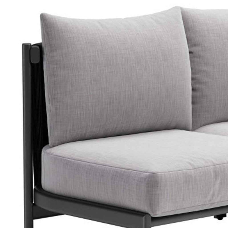 78" Gray Polypropylene Sofa