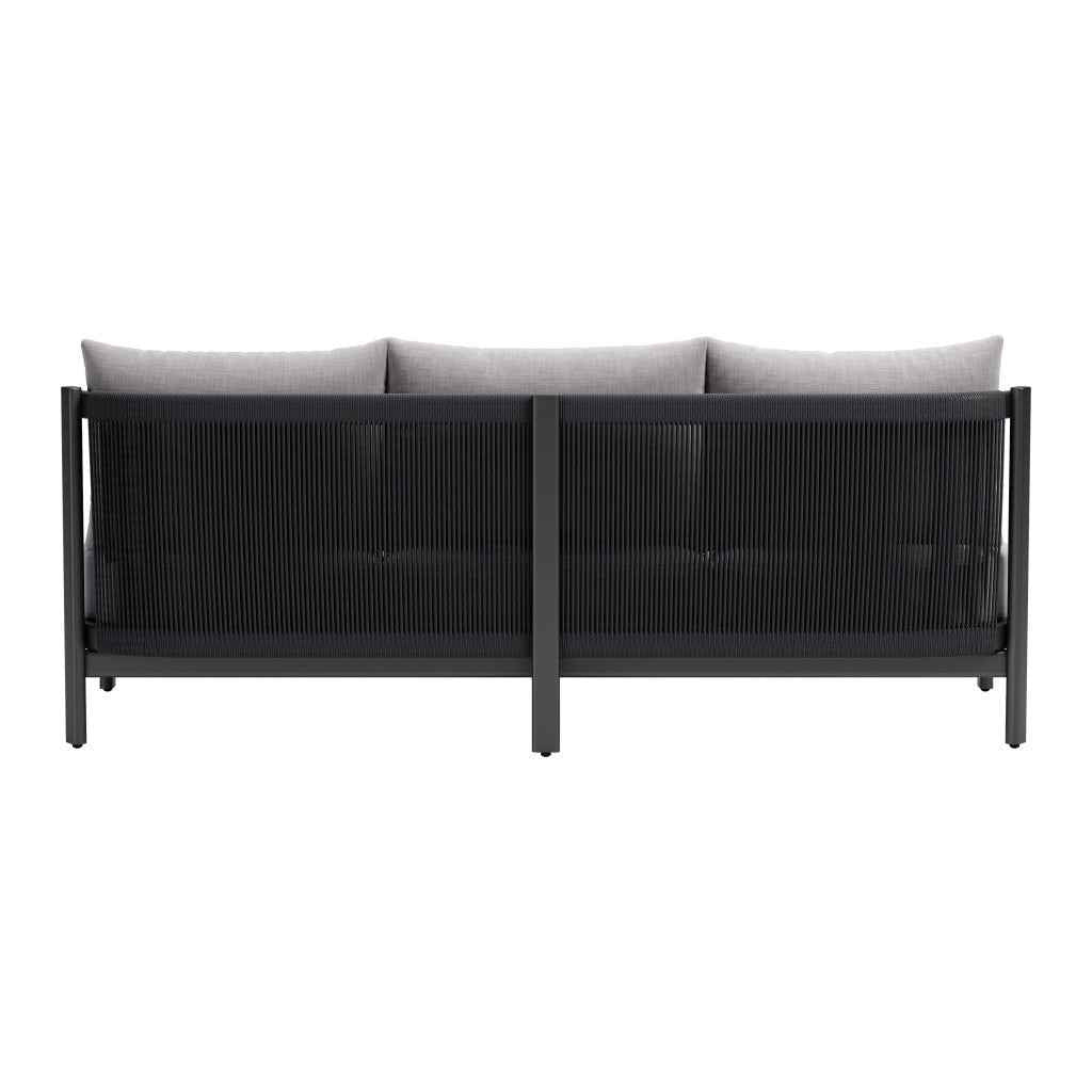 78" Gray Polypropylene Sofa