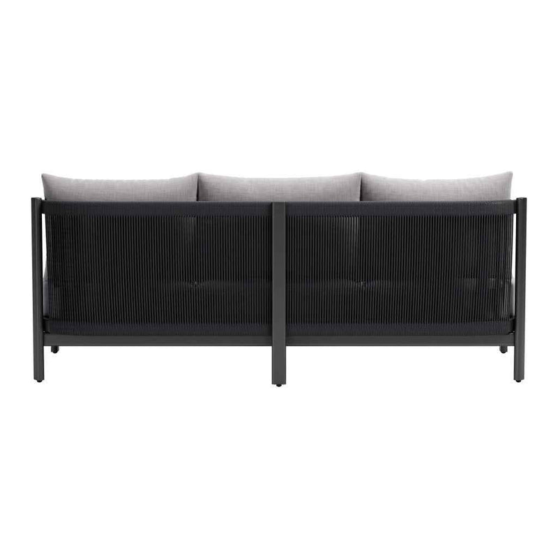 78" Gray Polypropylene Sofa