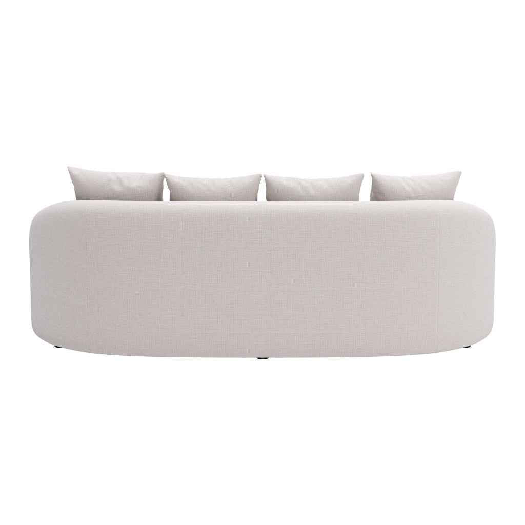 91" Beige Polypropylene Sofa