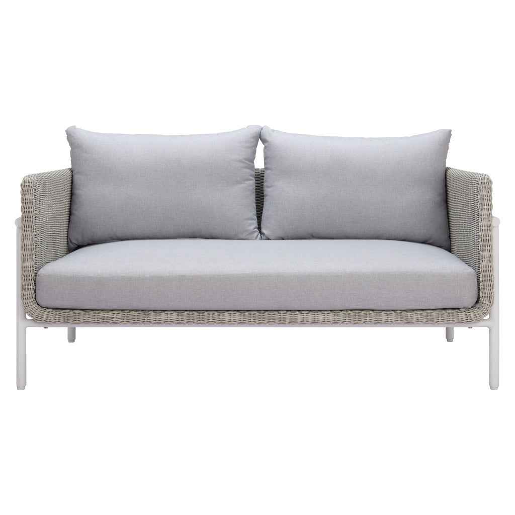 59" Gray Polypropylene Sofa