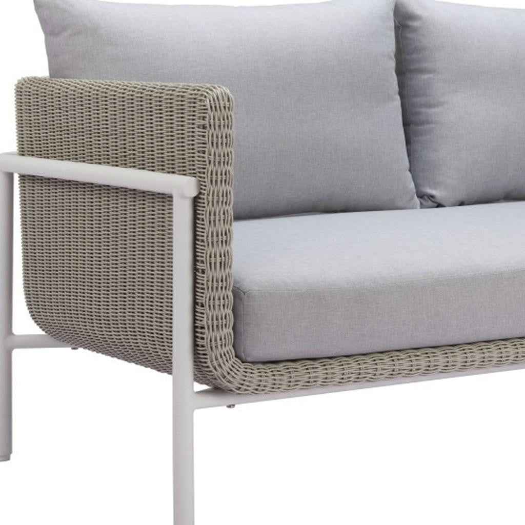 59" Gray Polypropylene Sofa