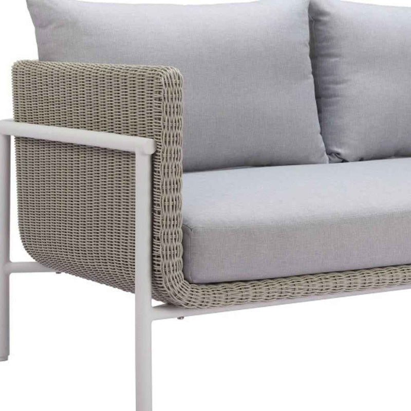 59" Gray Polypropylene Sofa