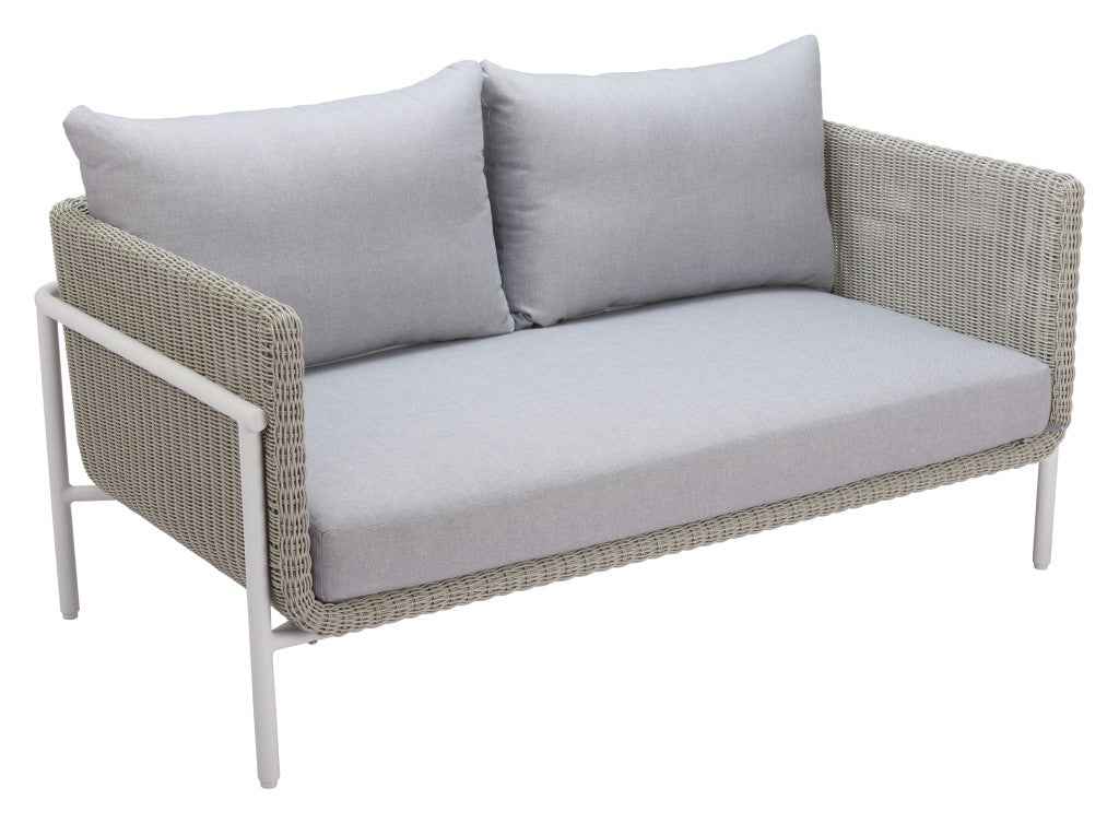 59" Gray Polypropylene Sofa