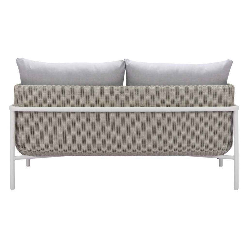 59" Gray Polypropylene Sofa