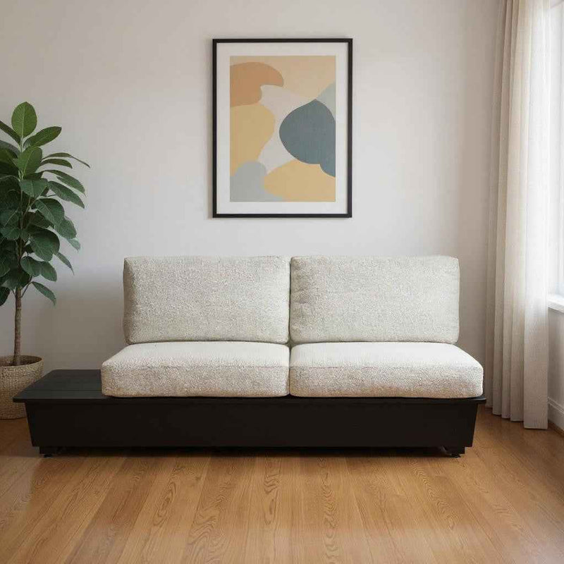 79" Beige Polypropylene Sofa