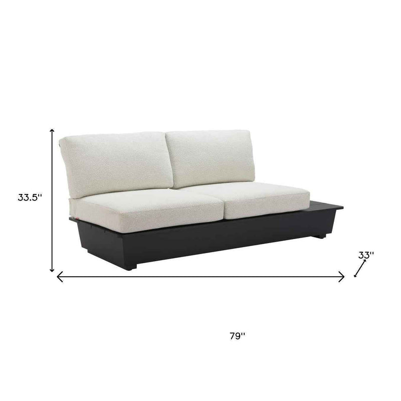 79" Beige Polypropylene Sofa