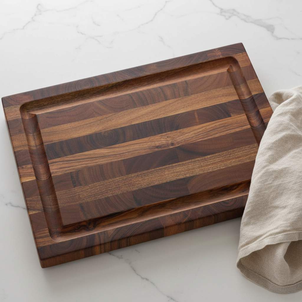 16" Brown Solid Wood Cutting Board With Juice Groove - Kitchen & Dining