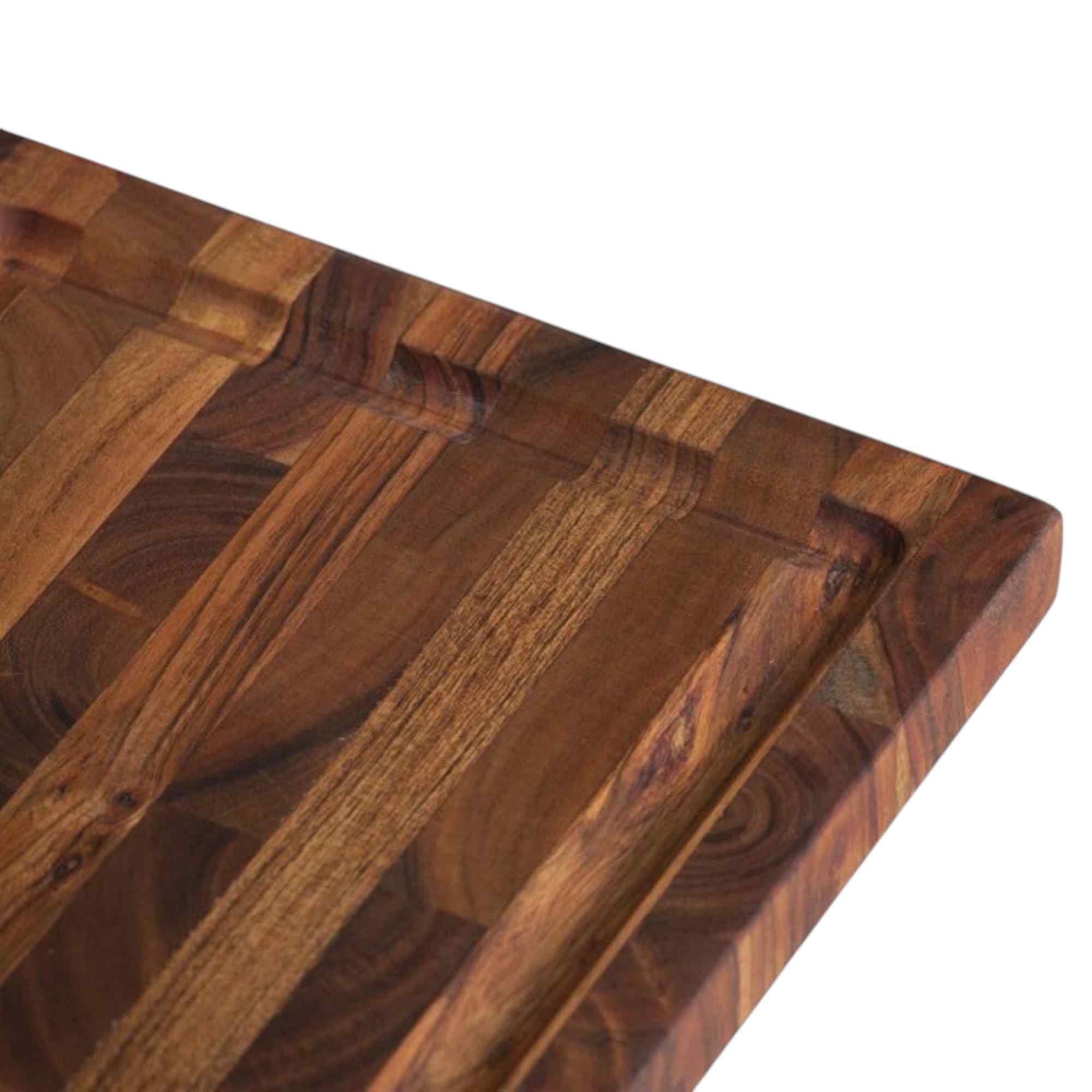 16" Brown Solid Wood Cutting Board With Juice Groove - Kitchen & Dining
