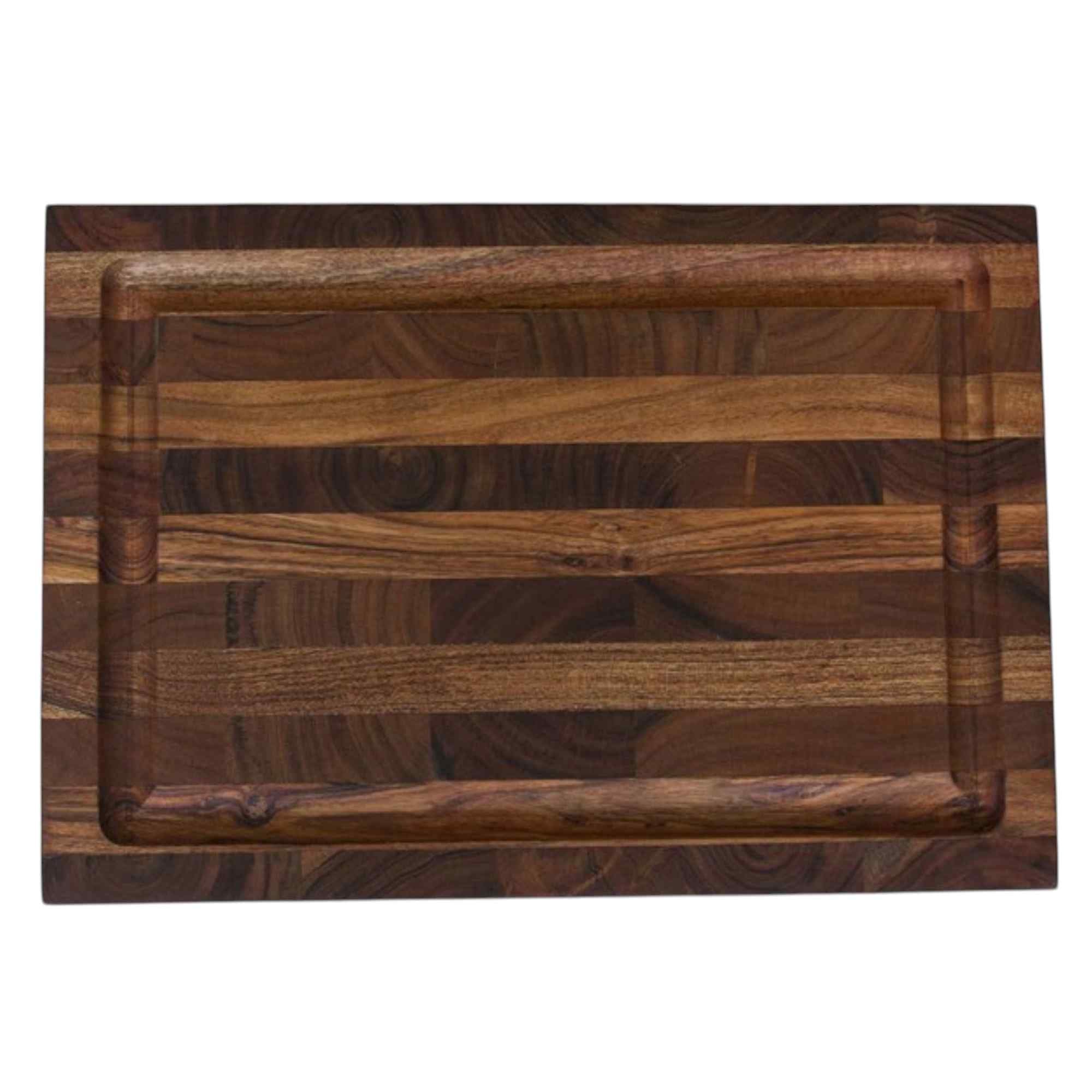 16" Brown Solid Wood Cutting Board With Juice Groove - Kitchen & Dining