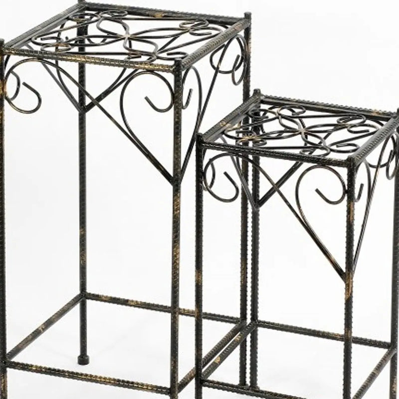 26" Black And Gold Metal Garden Accents Accessories Homeroots Outdoor