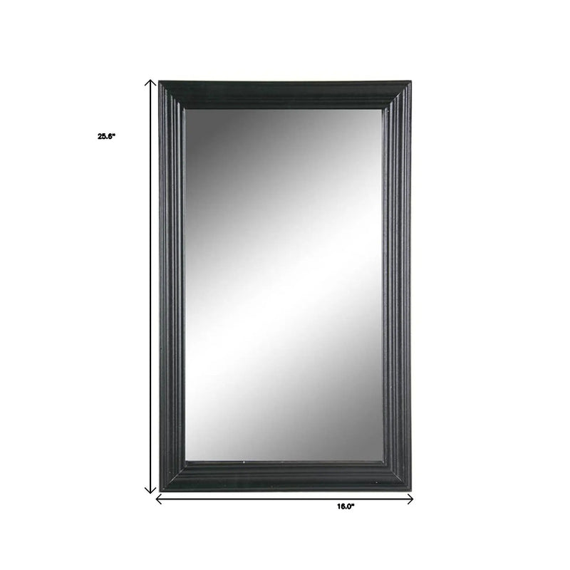 26" Black Beveled Lines Framed Accent Mirror Homeroots Bed & Bath