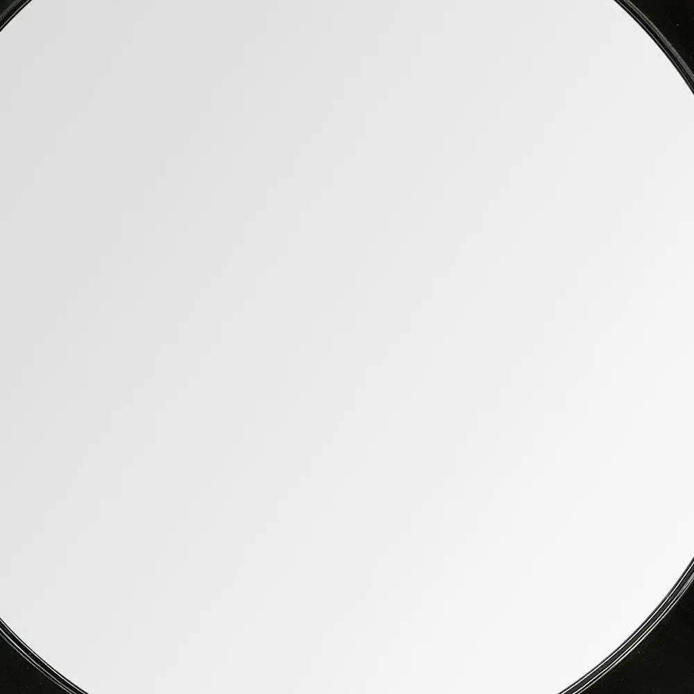 26" Black Cog Round Metal Frame Wall Mirror Homeroots Bed & Bath