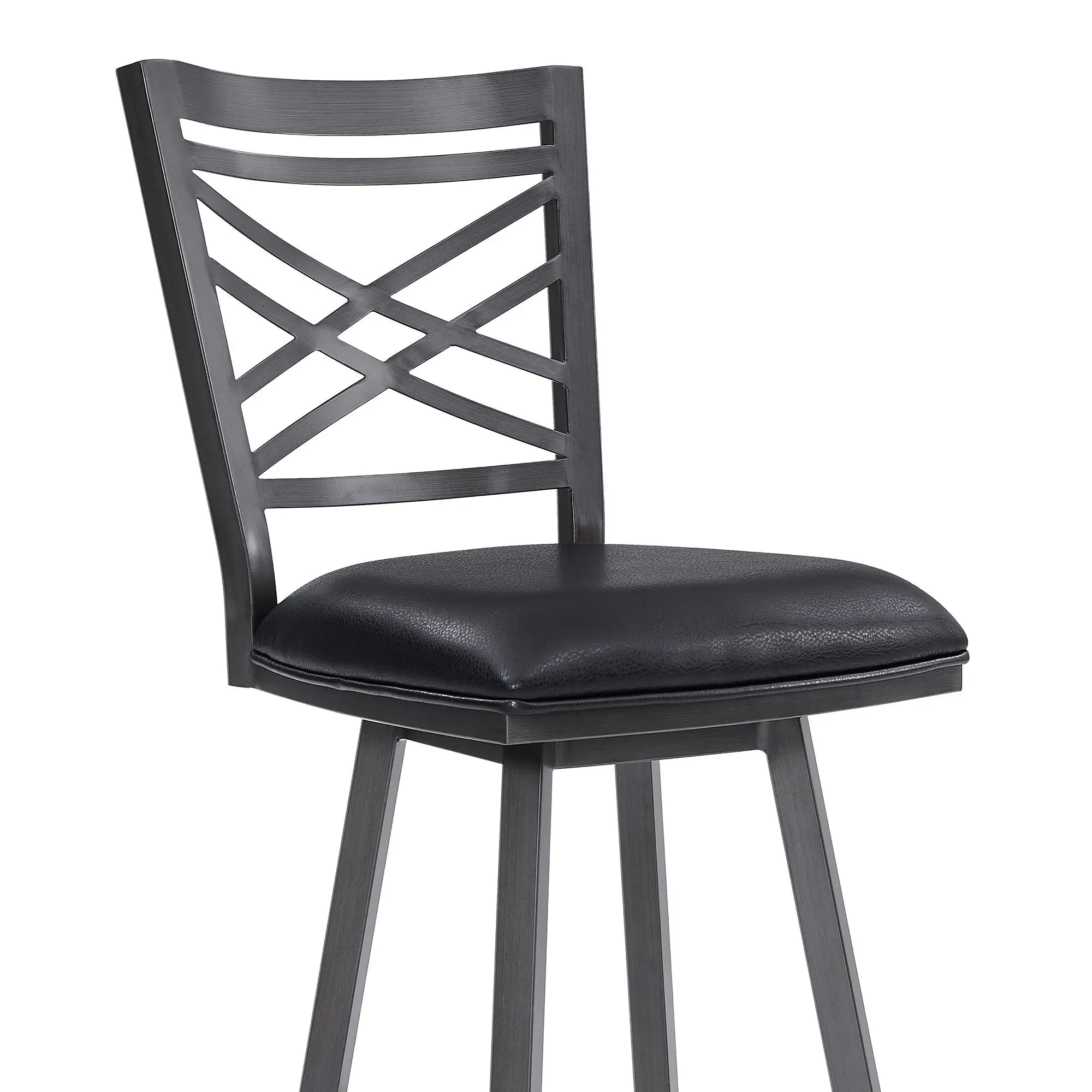 26" Black Iron Counter Height Bar Chair Homeroots Living Room