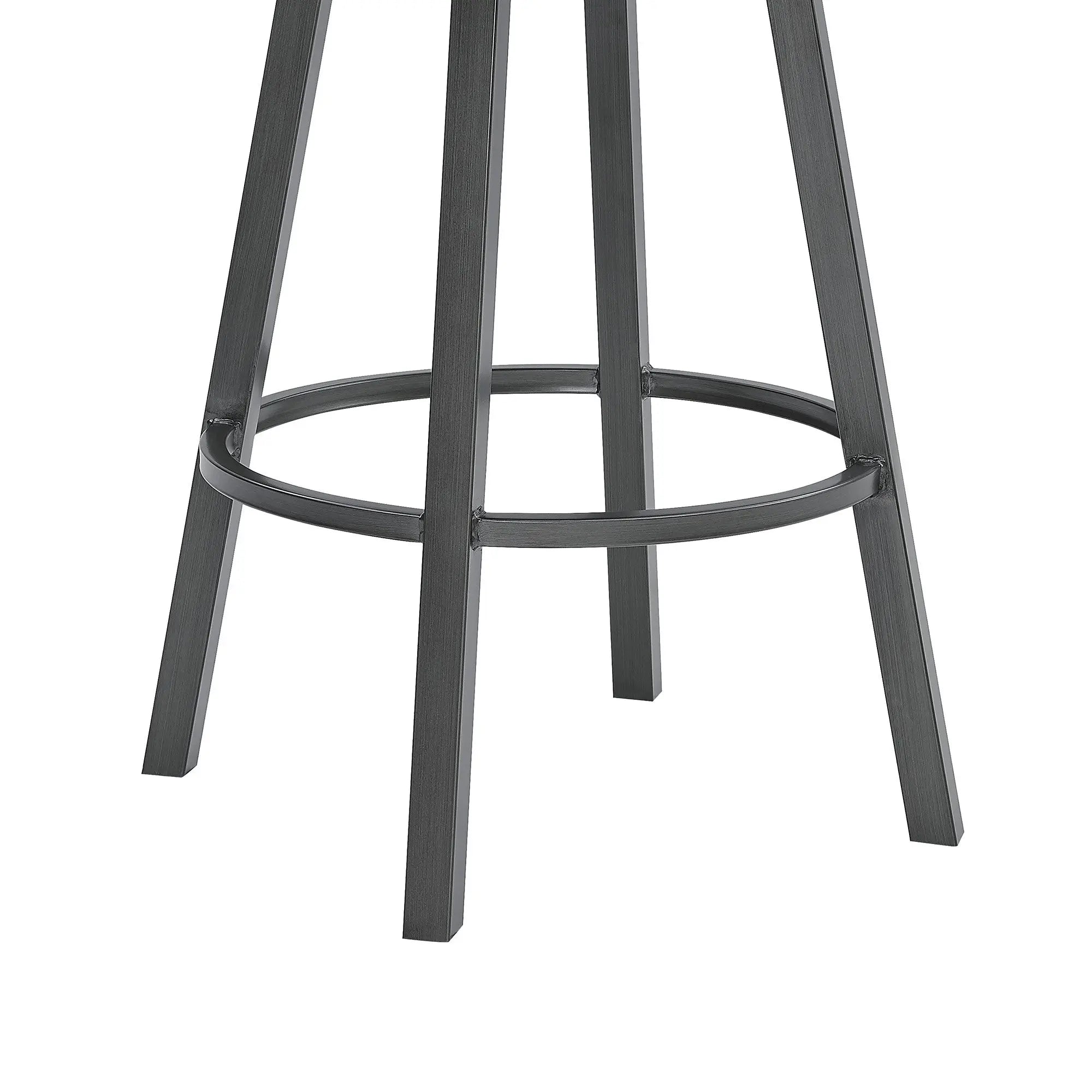 26" Black Iron Counter Height Bar Chair Homeroots Living Room