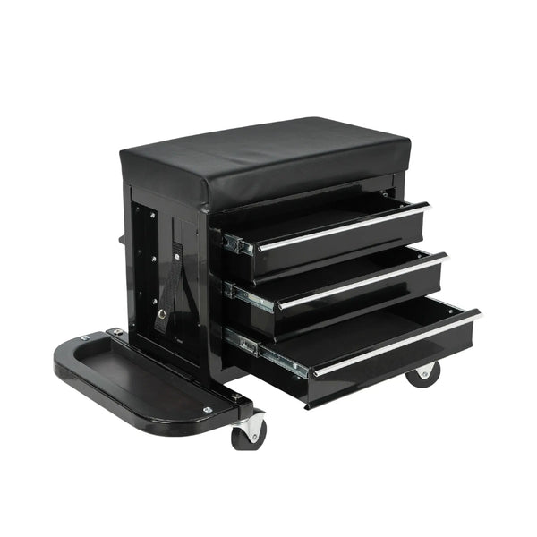 26" Black Multi-Tier Steel Tool Chest With Lid - GreatEagleInc