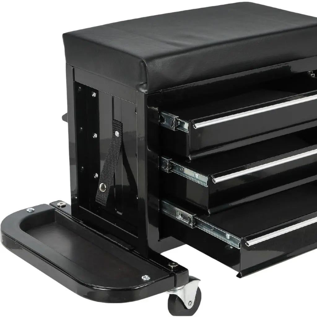26" Black Multi-Tier Steel Tool Chest With Lid - GreatEagleInc
