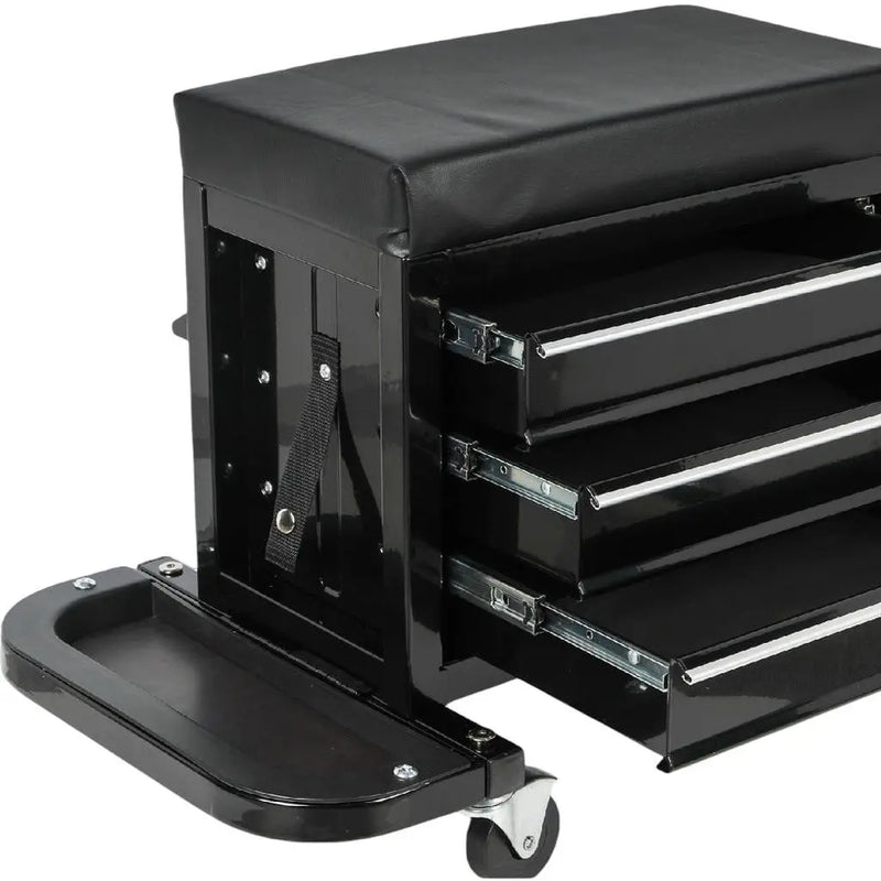 26" Black Multi-Tier Steel Tool Chest With Lid - GreatEagleInc