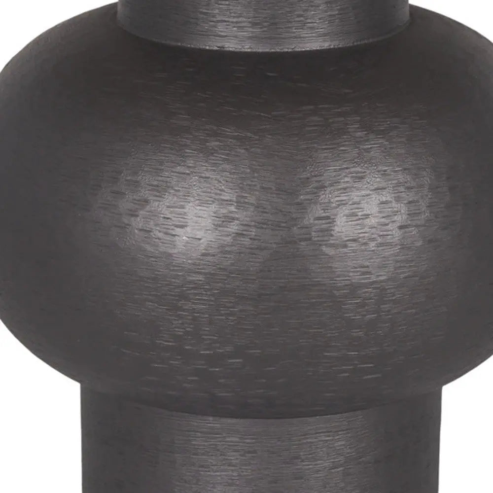 26" Black Round Bedside Lamp With Empire Shade Homeroots Lighting