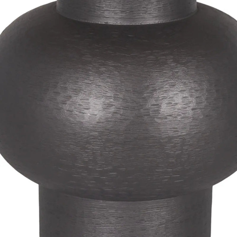 26" Black Round Bedside Lamp With Empire Shade Homeroots Lighting