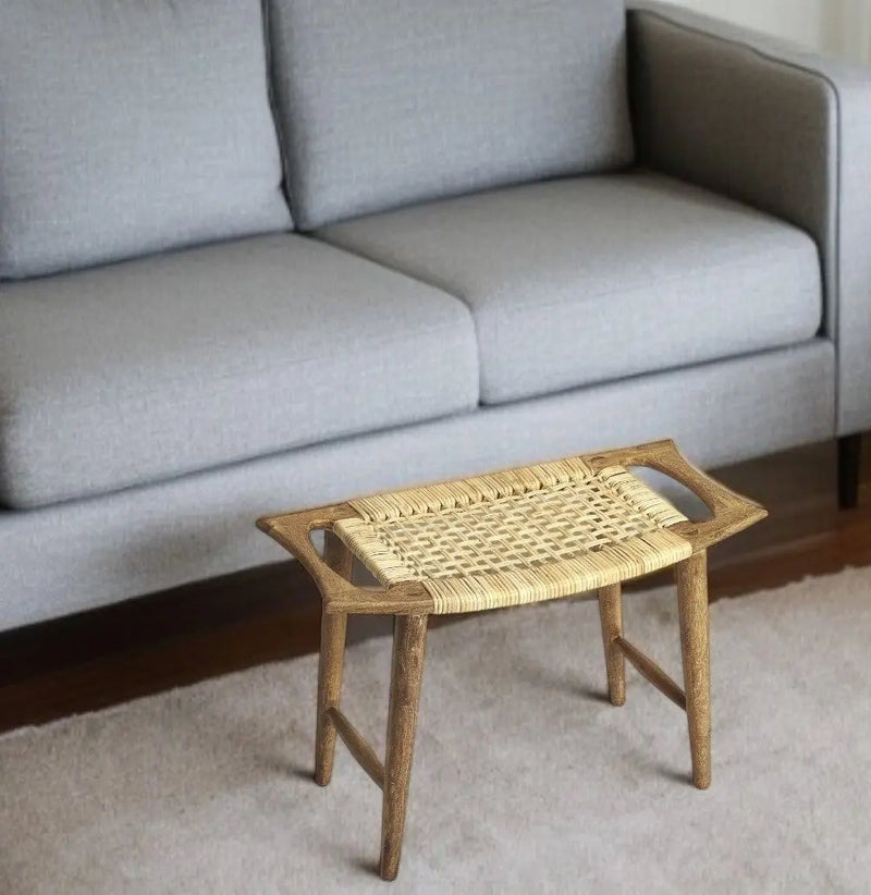 26" Brown Ottoman Homeroots