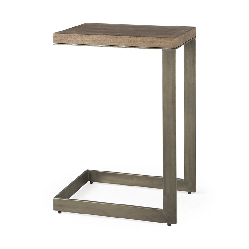 26" Brown Solid and Manufactured Wood Square End Table Homeroots Living Room
