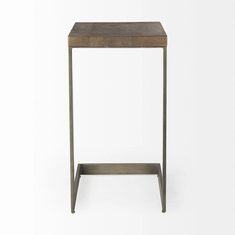 26" Brown Solid and Manufactured Wood Square End Table Homeroots Living Room
