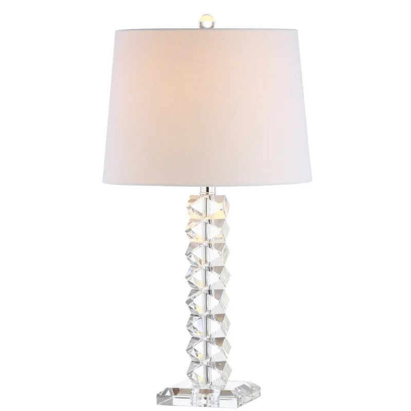 26" Clear Novelty Table Lamp With Drum Shade Homeroots Lighting