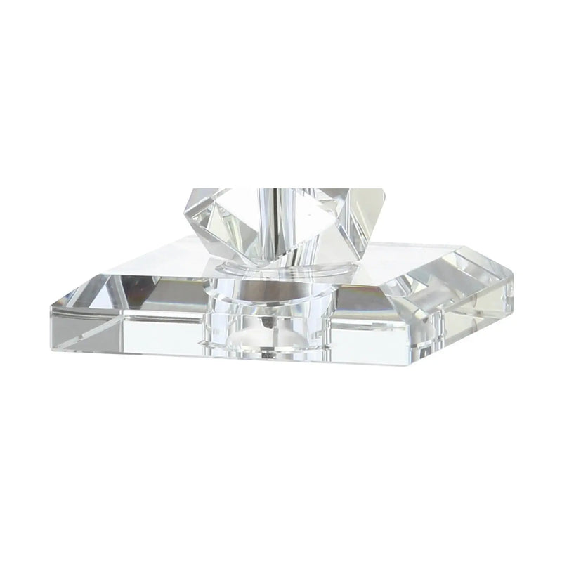 26" Clear Novelty Table Lamp With Drum Shade Homeroots Lighting