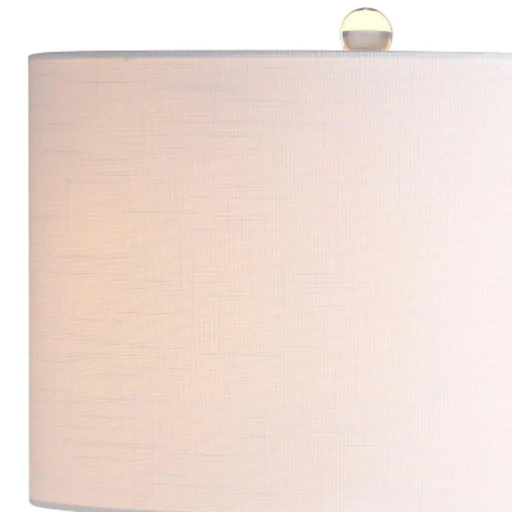 26" Clear Novelty Table Lamp With Drum Shade Homeroots Lighting
