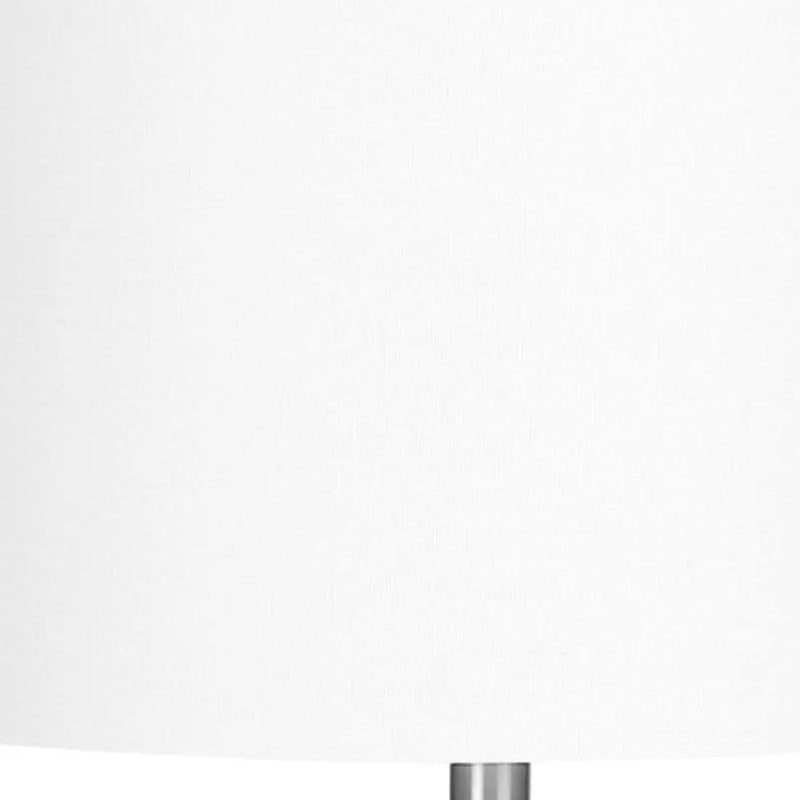 26" Cream Ceramic Cylinder Table Lamp With Cream Drum Shade Homeroots Lighting