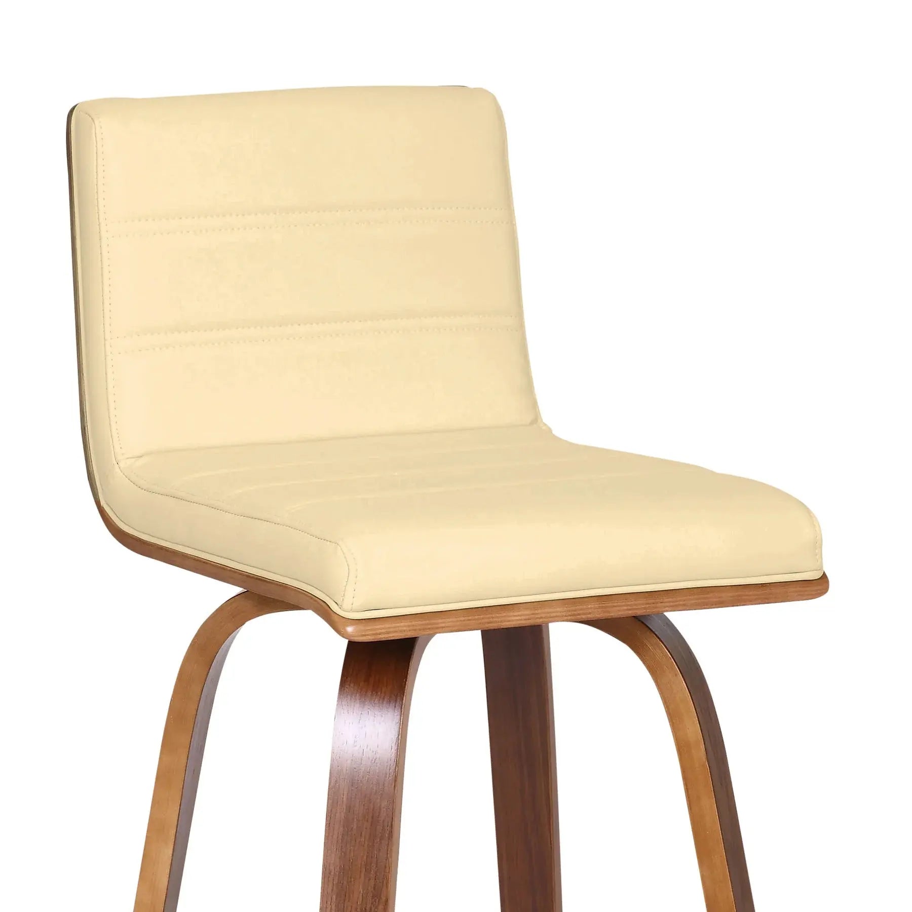 26" Cream and Brown Fabric and Iron Low Back Counter Height Swivel Bar Chair Homeroots Living Room
