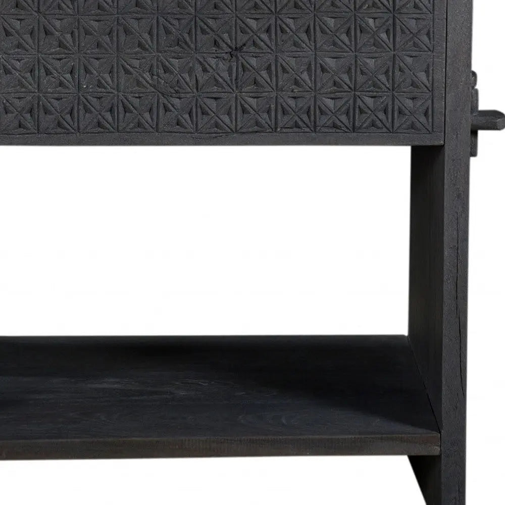 26" Dark Gray One Drawer Nightstand Homeroots Bed & Bath
