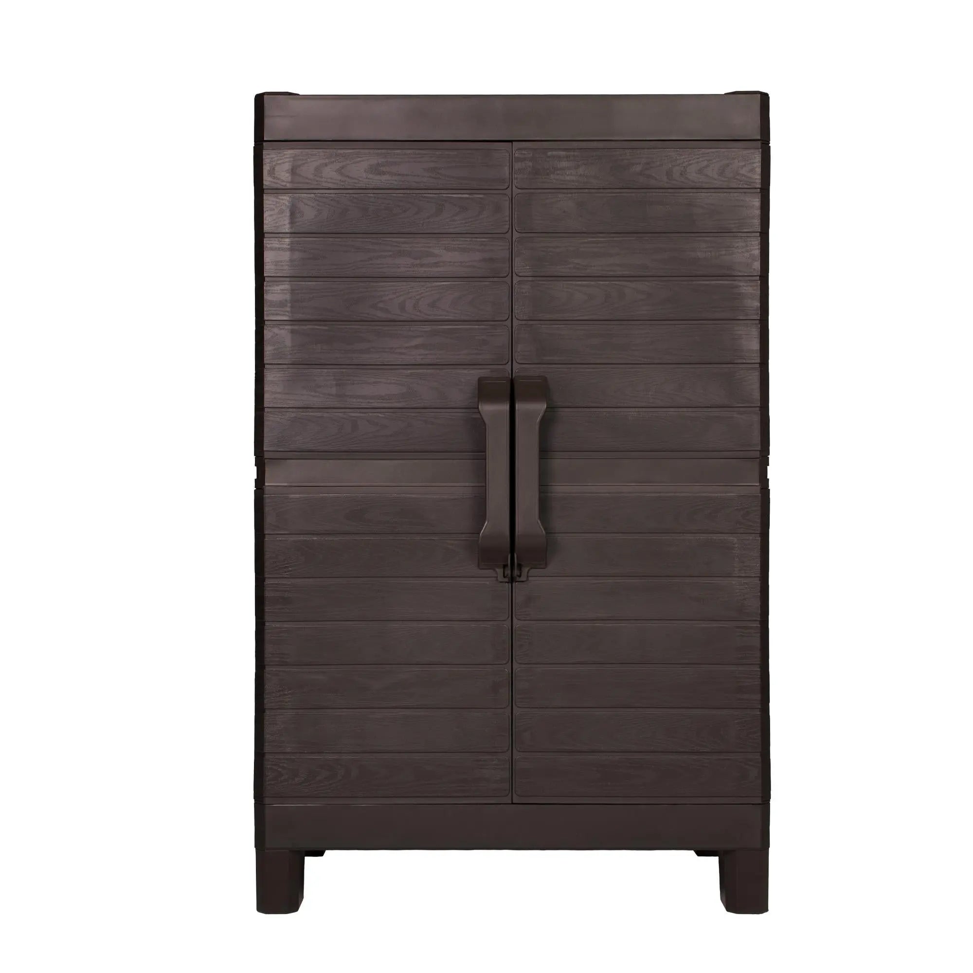 26" Espresso Plastic Square Accent Cabinet With Two Doors Homeroots Kitchen & Dining